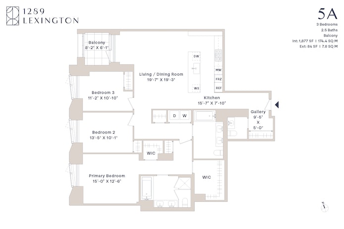 Floorplan for 1289 Lexington Avenue, 5A