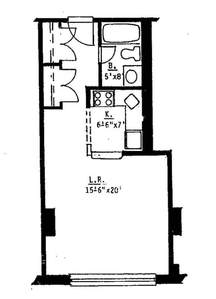 Floorplan for 222 West 14th Street, 10D