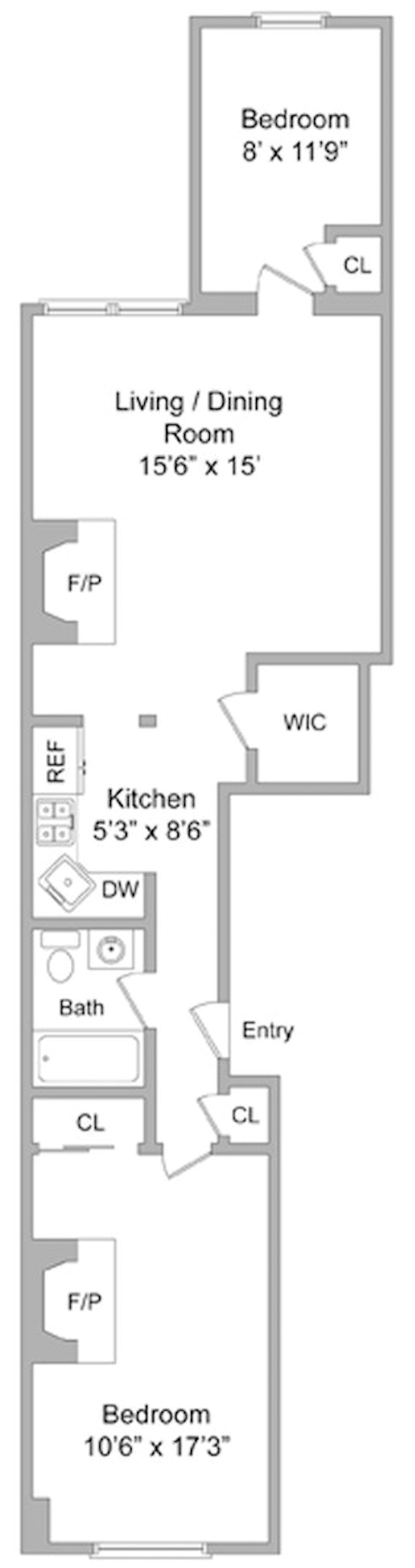 Floorplan for 316 West 90th Street, 2
