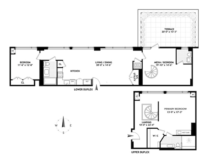 Floorplan for 540 West 28th Street, 12C/PHD