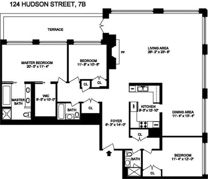 Floorplan for 124 Hudson Street