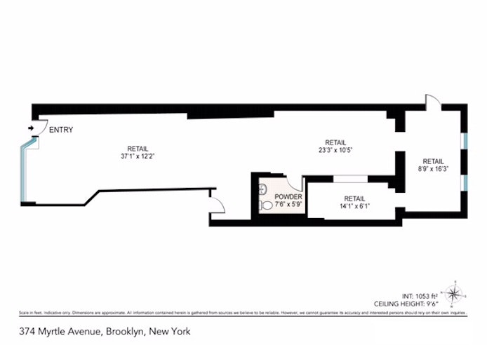 Floorplan for 374 Myrtle Avenue, COMMERCIAL
