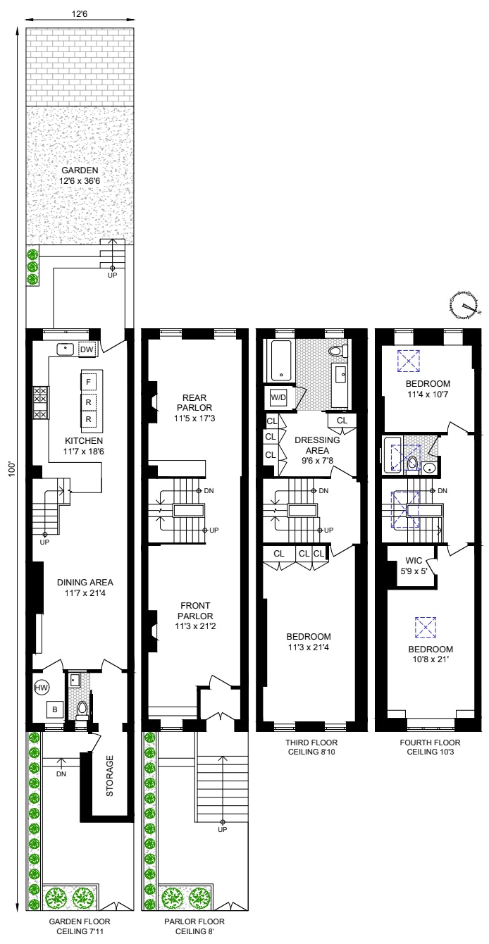 Floorplan for 128 South Oxford Street