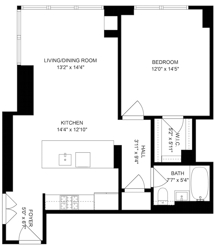 Floorplan for 306 Gold Street, 31E