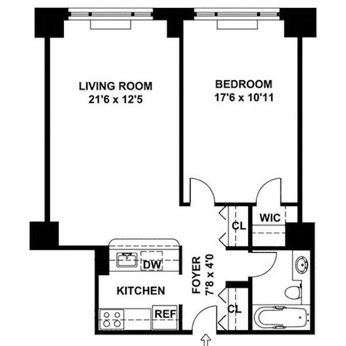 Floorplan for 1 Irving Place, U17E