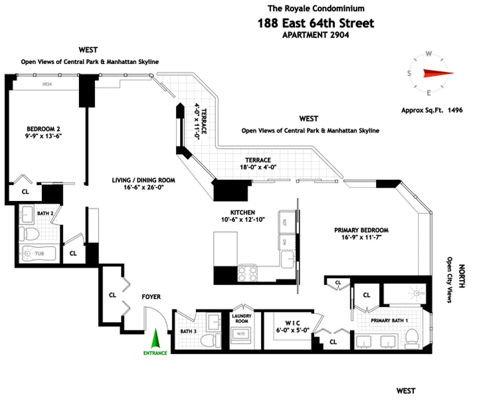 Floorplan for 188 East 64th Street, 2904
