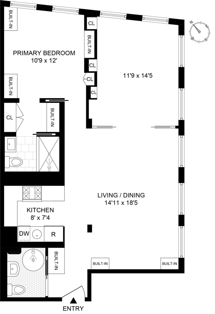 Floorplan for 65 Nassau Street, 10B