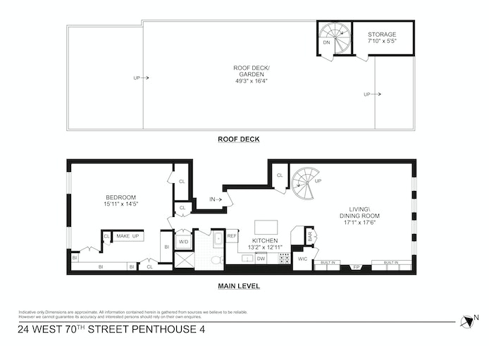 Floorplan for 24 West 70th Street, PH4