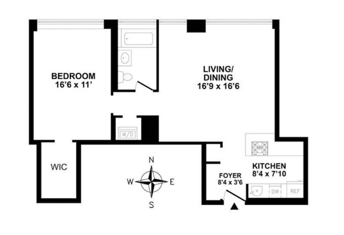 Floorplan for 450 West 17th Street, 2301