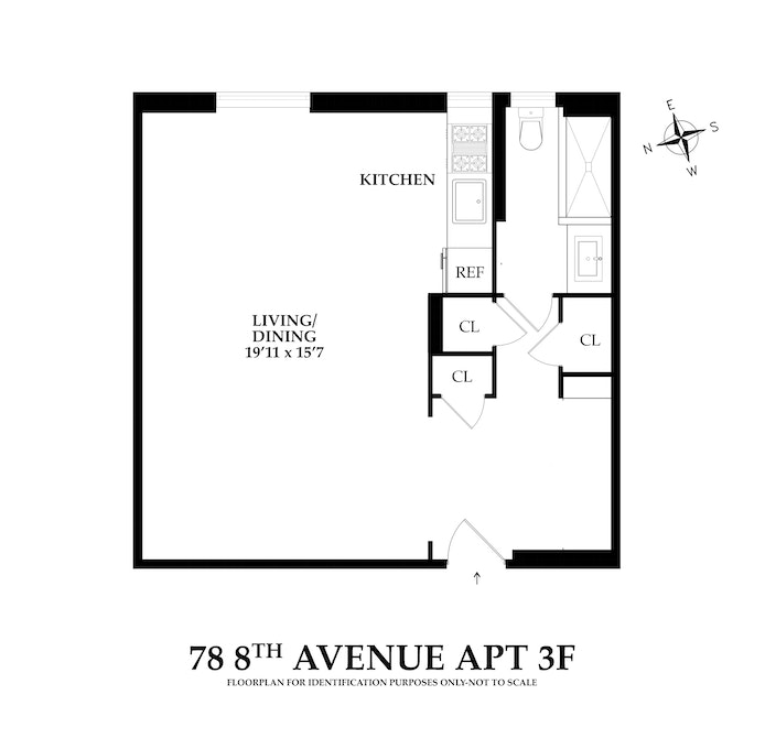 Floorplan for 78 Eighth Avenue, 3F