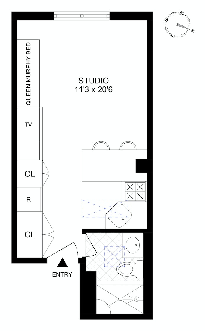 Floorplan for 453 West 22nd Street, 4F