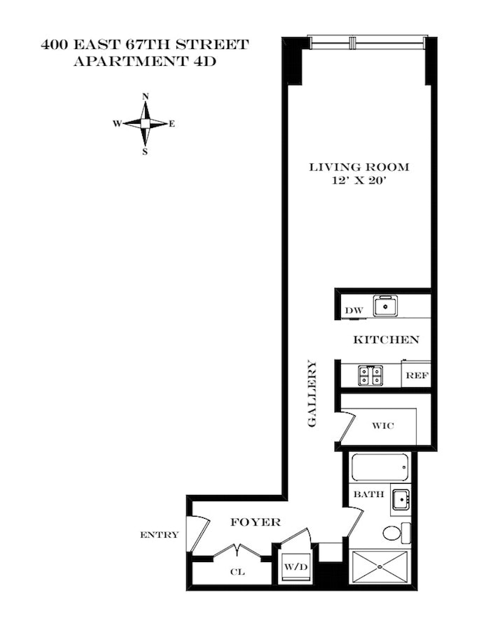 Floorplan for 400 East 67th Street, 4D