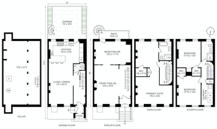 Floorplan for 248 Lafayette Avenue, Townhouse