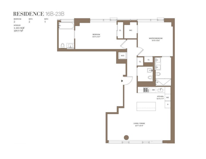 Floorplan for 570 Broome Street, 21B