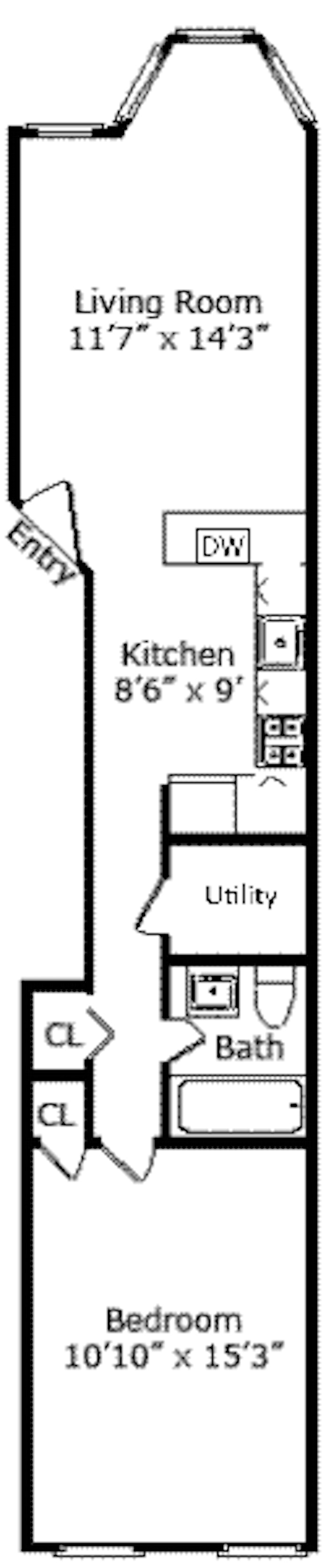Floorplan for 593 President Street, 2L