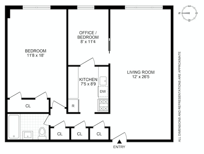 Floorplan for 185 Prospect Park Sw, 302