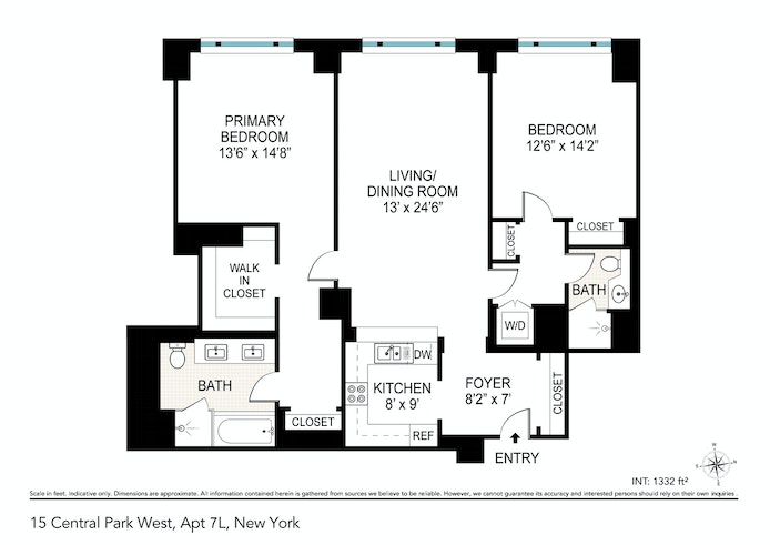 Floorplan for 15 Central Park West, 7L