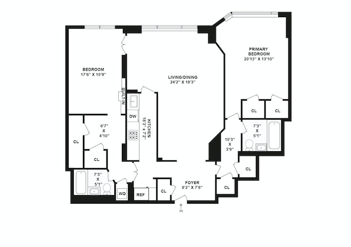 Floorplan for 20 Sutton Place South, 2B