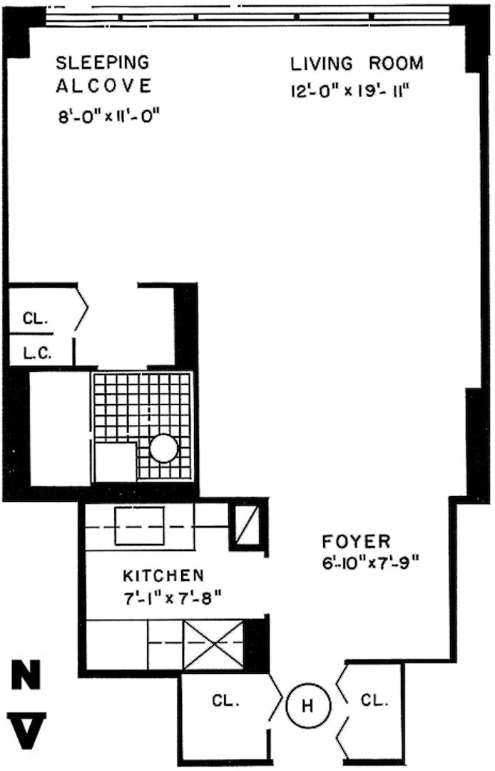 Floorplan for 210 East 15th Street, 5H