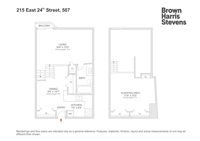 Floorplan for 215 East 24th Street, 507