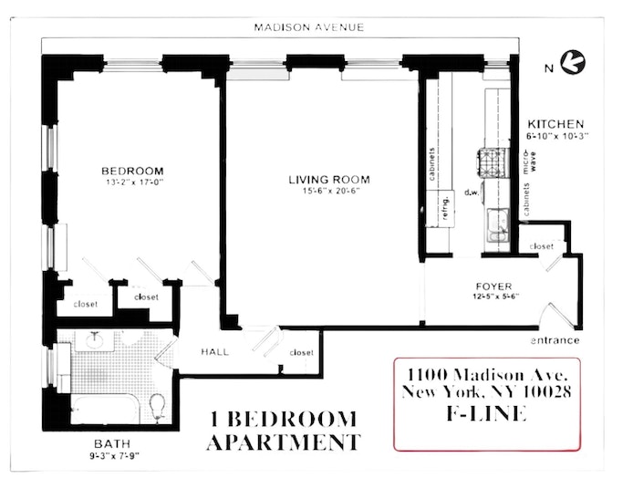 Floorplan for 1100 Madison Avenue, 2F