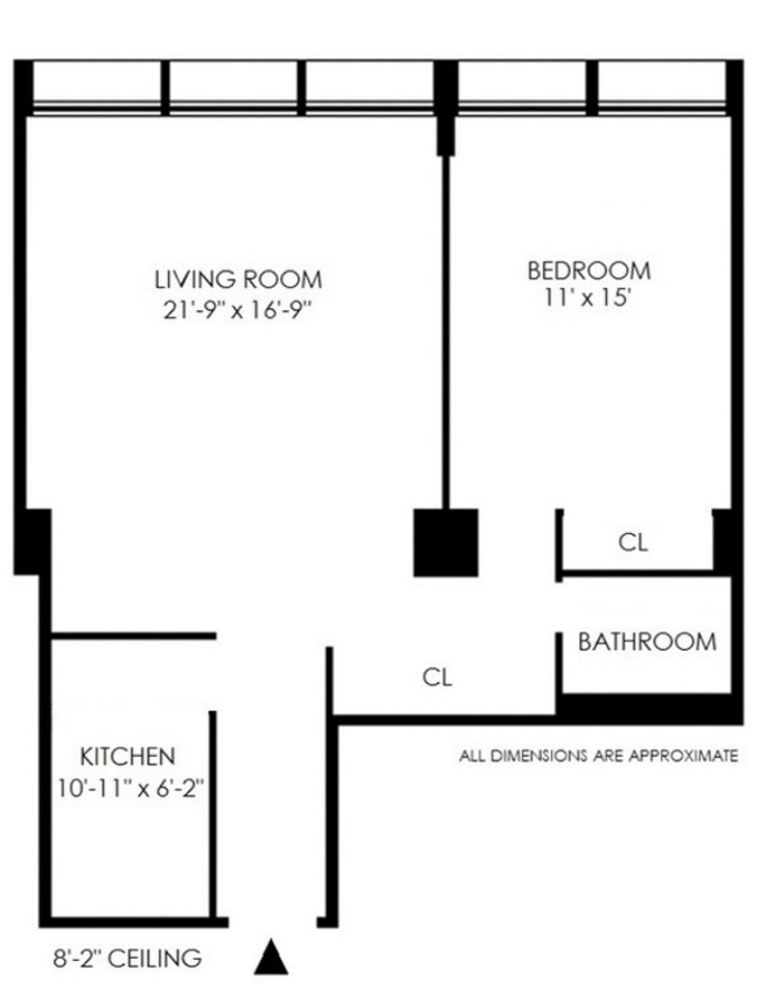 Floorplan for 343 East 30th Street, 16A