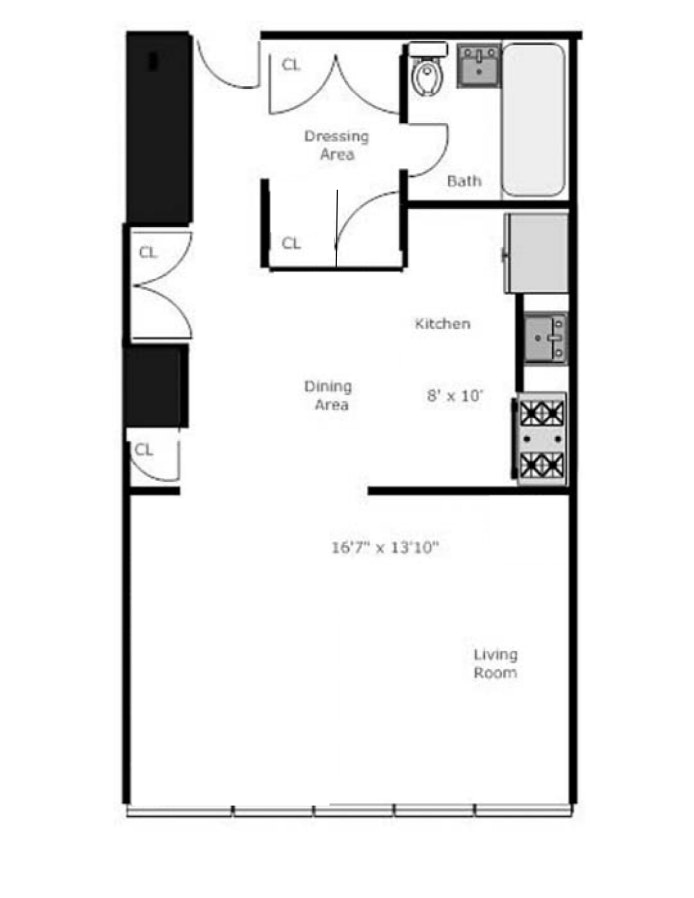 Floorplan for 343 East 30th Street, 6H