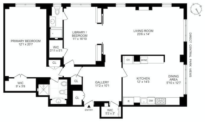 Floorplan for 930 Fifth Avenue, 11C