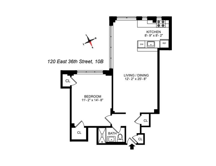 Floorplan for 120 East 36th Street, 10B