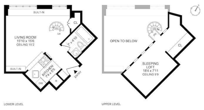 Floorplan for 176 West 86th Street, 5B