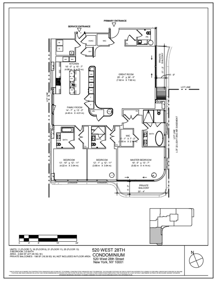 Floorplan for 520 West 28th Street, 21