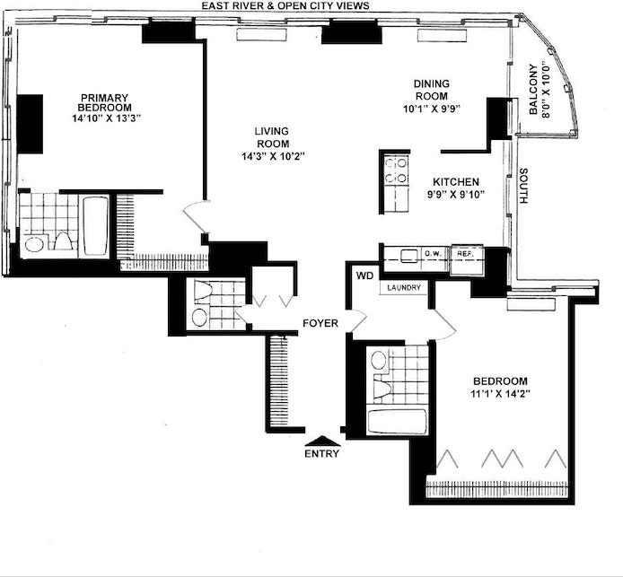 Floorplan for 300 East 85th Street, 3205