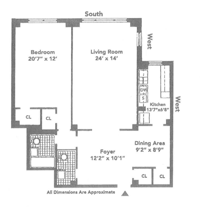 Floorplan for 923 Fifth Avenue, 4E