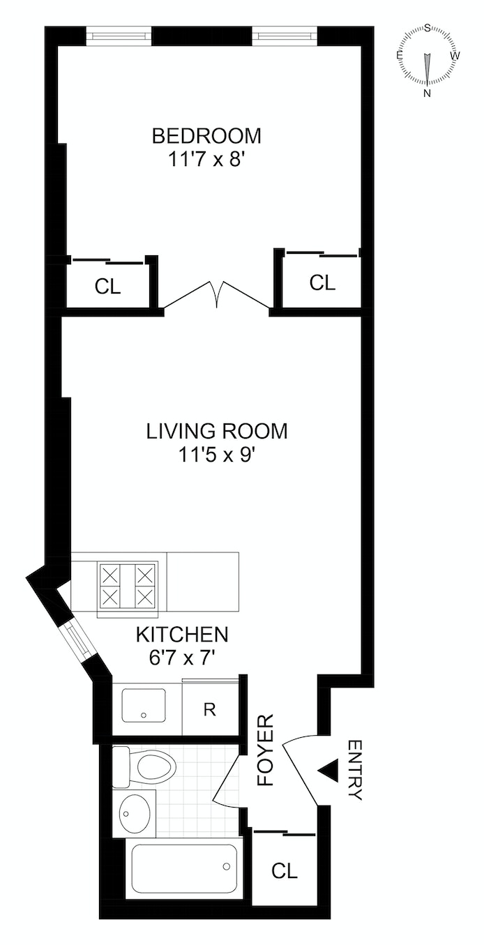 Floorplan for 214 East 84th Street, 4C