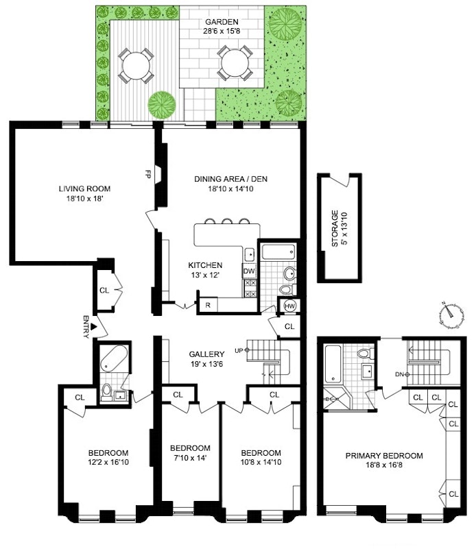 Floorplan for 33 West 93rd Street, 1F