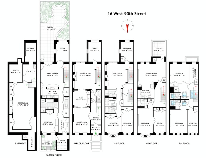 Floorplan for 16 West 90th Street