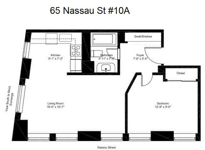Floorplan for 65 Nassau Street, 10A