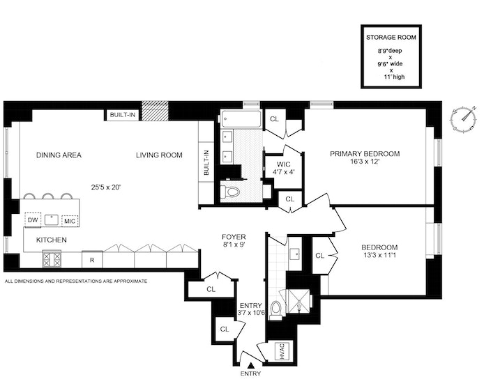 Floorplan for 263 West End Avenue, 14G