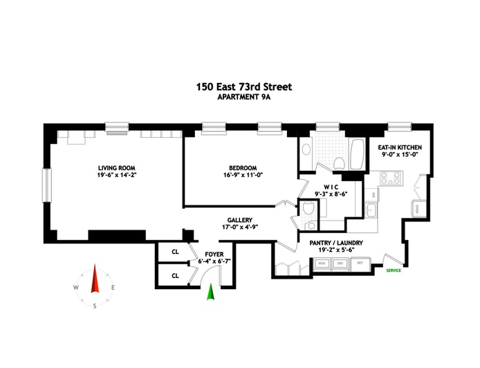 Floorplan for 150 East 73rd Street, 9A