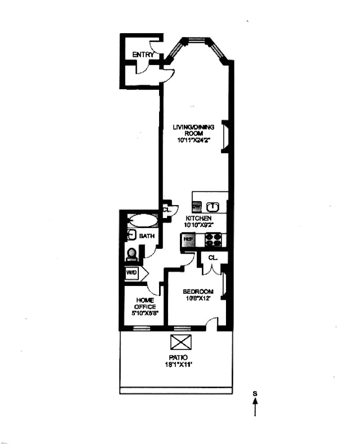 Floorplan for 617 11th Street, GARDEN