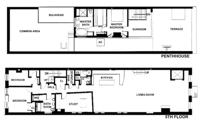 Floorplan for 132 Duane Street, PH