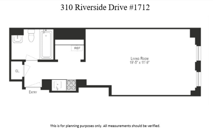 Floorplan for 310 Riverside Drive, 1712
