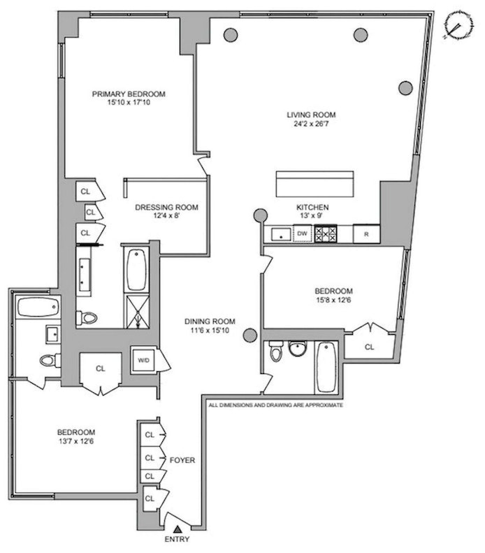 Floorplan for 128 University Place, 6A