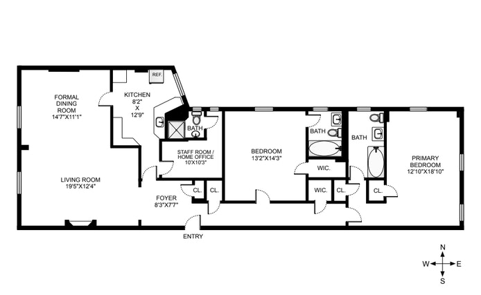 Floorplan for 1361 Madison Avenue, 3A