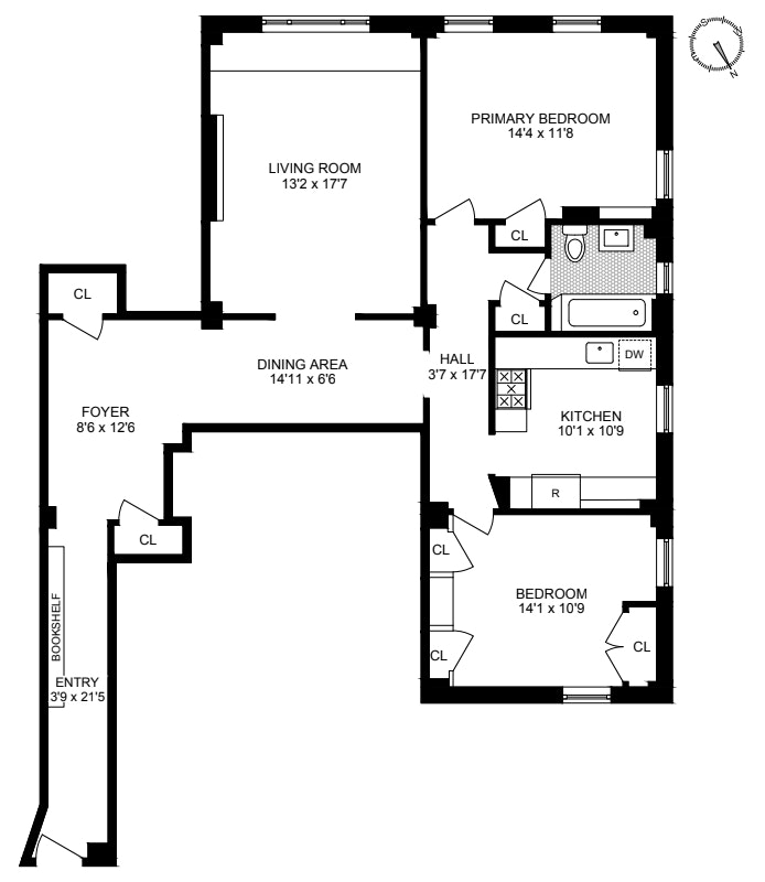 Floorplan for 801 West End Avenue, 5D