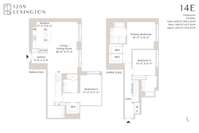 Floorplan for 1289 Lexington Avenue, 14E