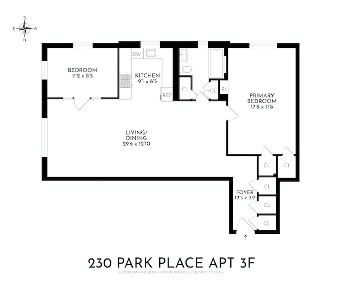 Floorplan for 230 Park Place, 3F