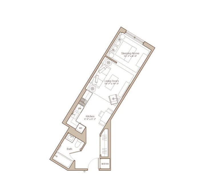 Floorplan for 300 West 122nd Street, 7Q