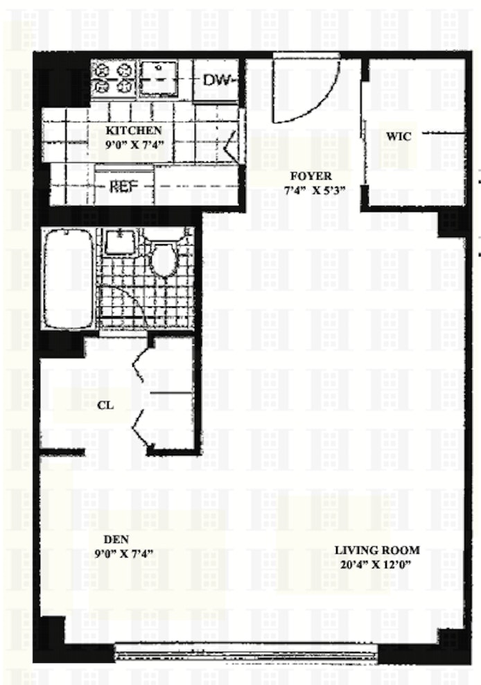 Floorplan for 392 Central Park West, 18E