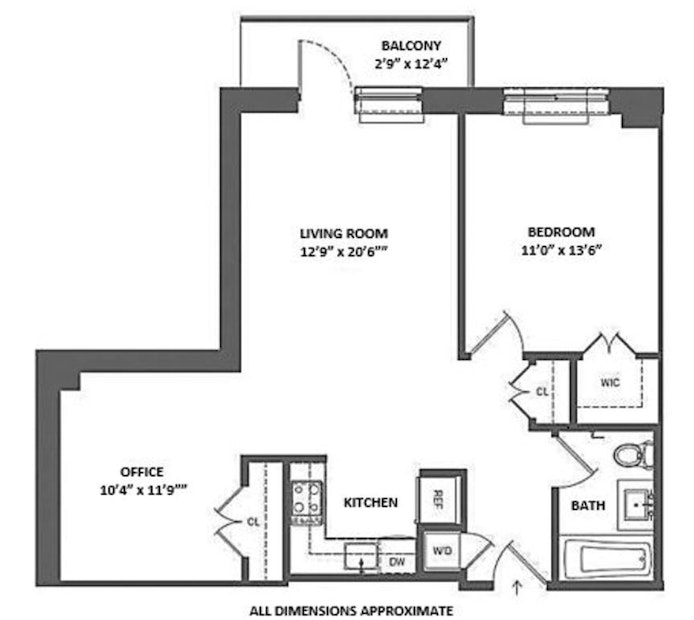 Floorplan for 505 West 47th Street, 3FS